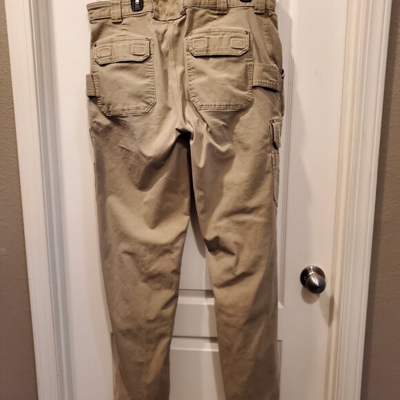 DuluthFlex Fire Hose Canvas Cargo Pants - Rugged Workwear Khaki - Picture 3 of 9